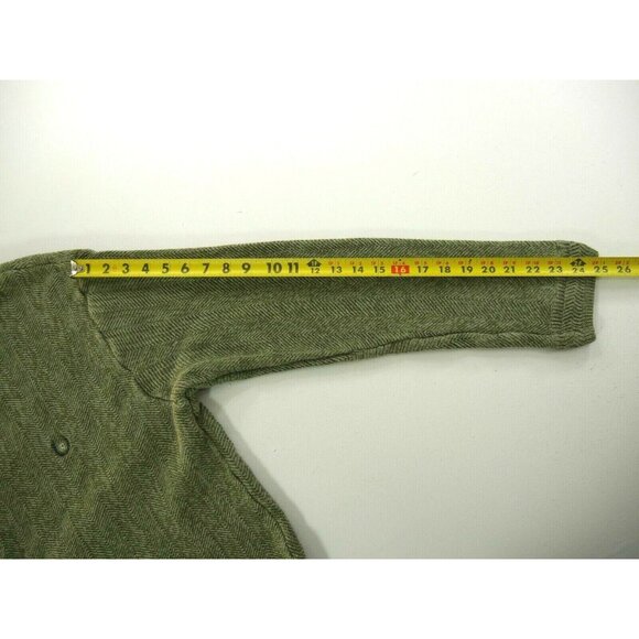 Chaps Mens Green Herringbone Pattern Knit Pullover Sweater Long Sleeve X Large - Picture 6 of 8